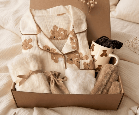 Teddy Bear Self-Care Gift Basket – Cozy Pajamas & Comfort Set - Basketful Gifts