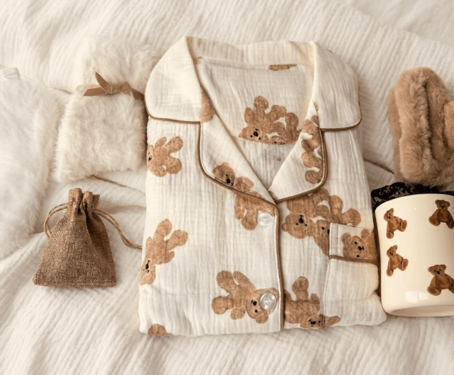 Teddy Bear Self-Care Gift Basket – Cozy Pajamas & Comfort Set - Basketful Gifts