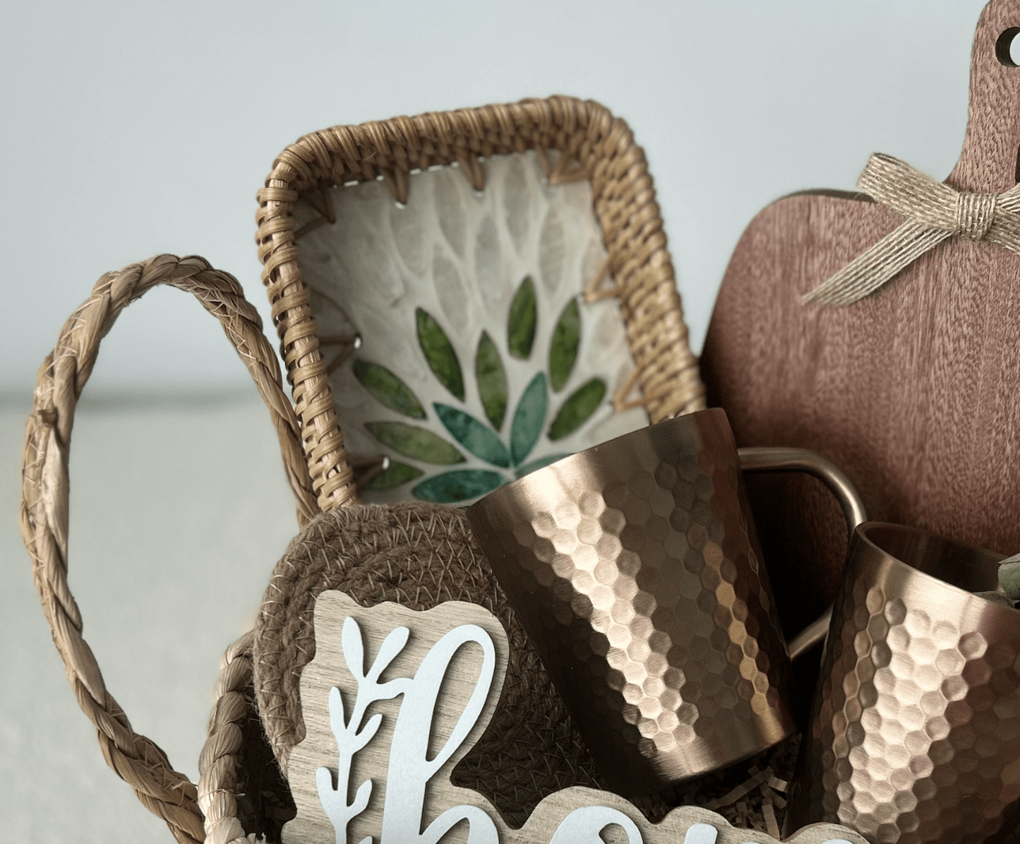 The "Artisan Gather" Unique Housewarming Gift Basket - Basketful Gifts