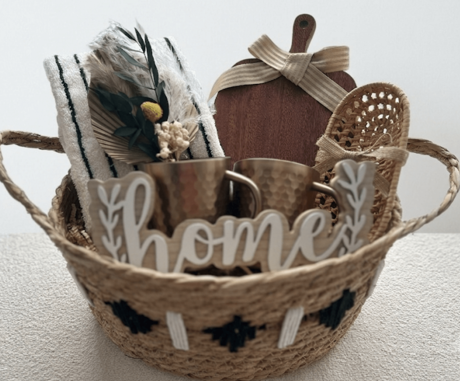 The "Curated Home" Luxury Housewarming Gift Basket - Basketful Gifts