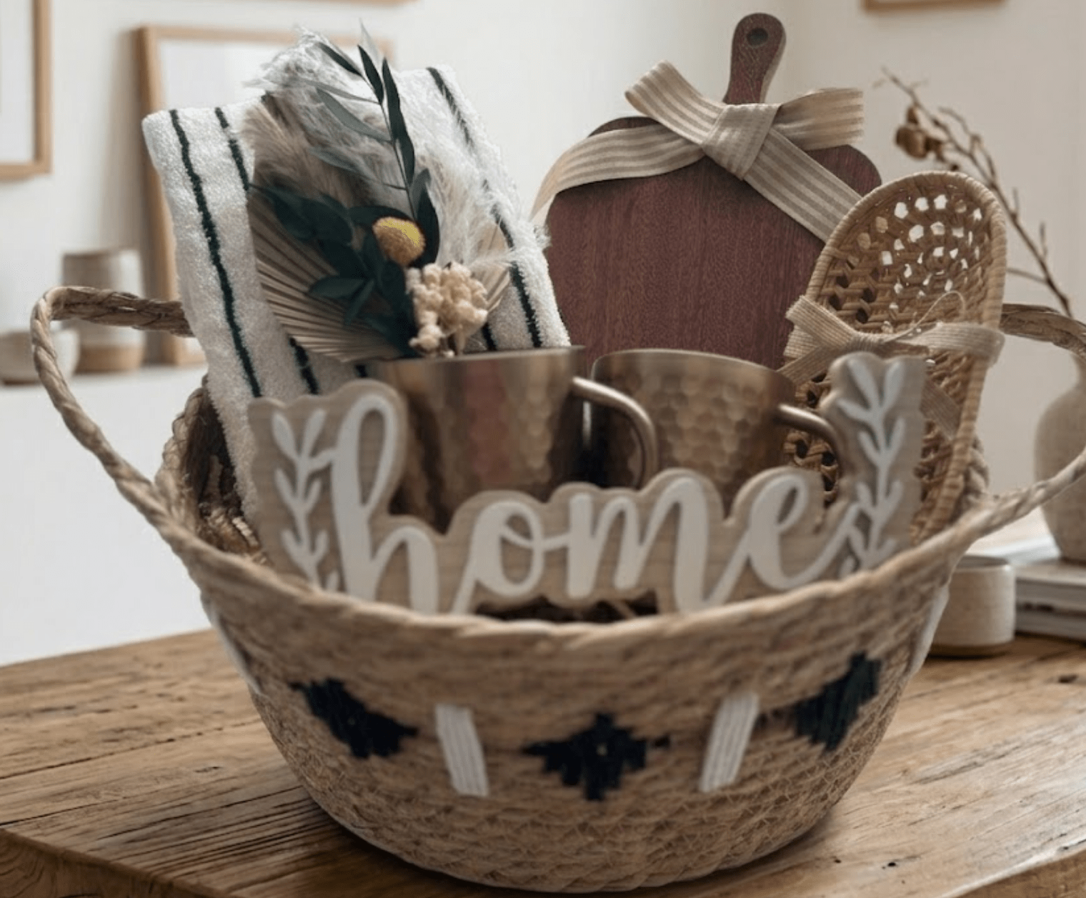 The "Curated Home" Luxury Housewarming Gift Basket - Basketful Gifts
