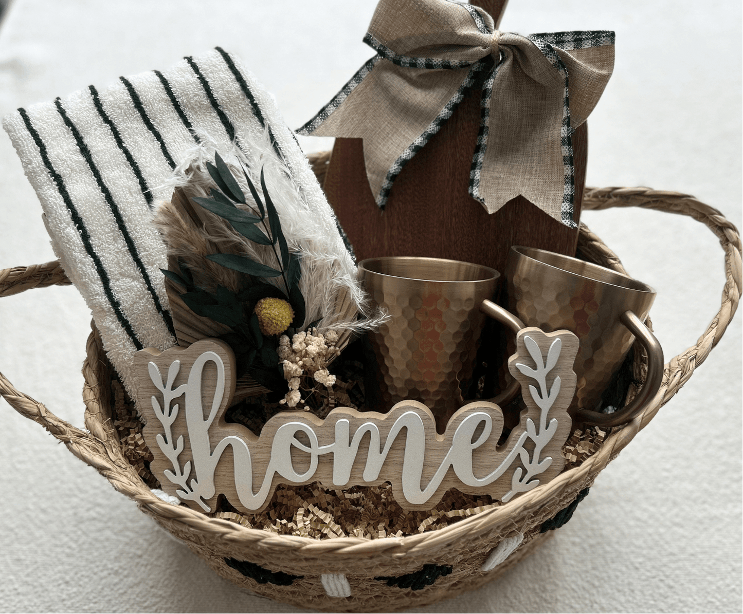 The "Home Sweet Home" Housewarming Gift Basket for Couples - Basketful Gifts
